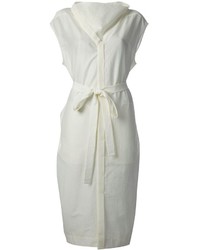 Белое платье-рубашка от Rick Owens