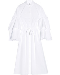 Белое платье-рубашка от Rosie Assoulin