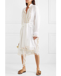 Белое платье-рубашка от Loewe