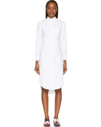 Белое платье-рубашка от Thom Browne