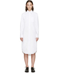 Белое платье-рубашка от Thom Browne