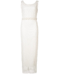 Белое платье с вышивкой от Marchesa