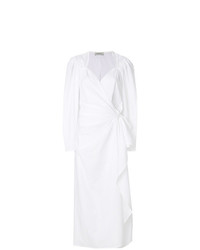 Белое платье с запахом от ATTICO
