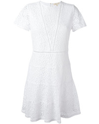 Белое платье с леопардовым принтом от MICHAEL Michael Kors