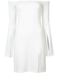 Белое платье с открытыми плечами от Alexis