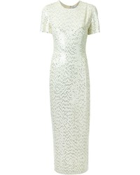 Белое платье с пайетками от Jonathan Saunders
