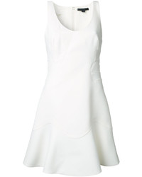 Белое платье с плиссированной юбкой от Alexander Wang