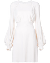 Белое платье с плиссированной юбкой от Chloé