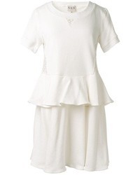 Белое платье с плиссированной юбкой от Sea