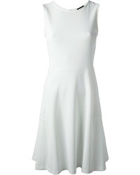 Белое платье с плиссированной юбкой от Theory