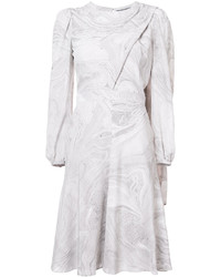 Белое платье с принтом от Alexander McQueen