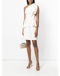 Белое платье с пышной юбкой с рюшами от Yves Saint Laurent Vintage