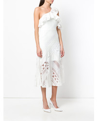 Белое платье с пышной юбкой от Three floor