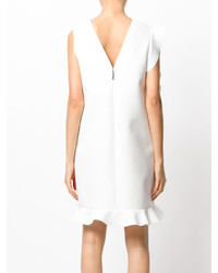 Белое платье с рюшами от MSGM