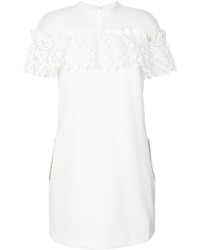 Белое платье с цветочным принтом от Self-Portrait