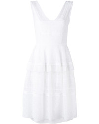 Белое платье со складками от Talbot Runhof