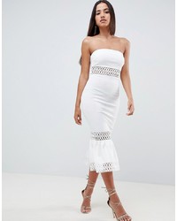 Белое платье-футляр с вырезом от ASOS DESIGN