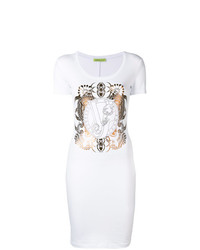 Белое платье-футляр с принтом от Versace Jeans