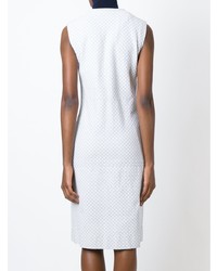 Белое платье-футляр с цветочным принтом от Givenchy Vintage