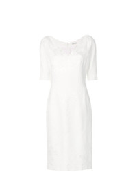 Белое платье-футляр от Emanuel Ungaro