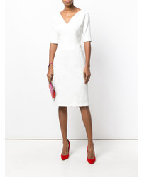 Белое платье-футляр от Emanuel Ungaro