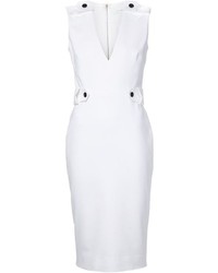 Белое платье-футляр от Victoria Beckham