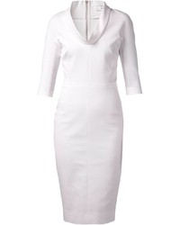 Белое платье-футляр от Victoria Beckham