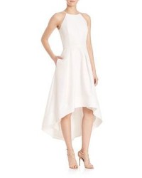 Белое плетеное платье