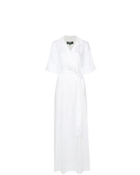 Белое плетеное платье с запахом от Paule Ka