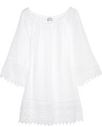 Белое повседневное платье крючком от Miguelina