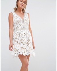 Белое повседневное платье крючком от New Look