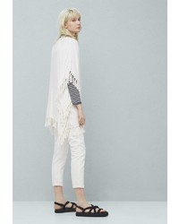 Белое пончо от Mango