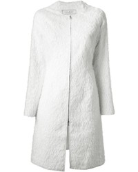 Женское белое пушистое пальто от Nina Ricci