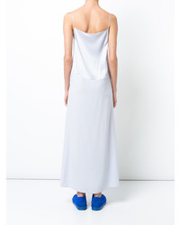 Белое сатиновое платье-макси от Marni
