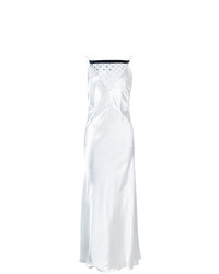 Белое сатиновое платье-макси от CHRISTOPHER ESBER