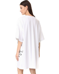 Белое сатиновое платье от Kenzo