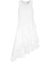 Белое свободное платье с рюшами от Kenzo