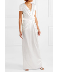 Белое шелковое вечернее платье от Emilia Wickstead