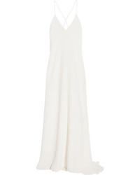 Белое шелковое вечернее платье от Calvin Klein Collection