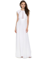 Белое шелковое вечернее платье от Cushnie et Ochs