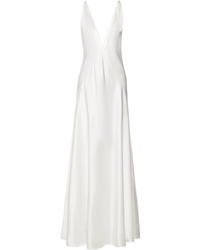 Белое шелковое вечернее платье от Michael Lo Sordo