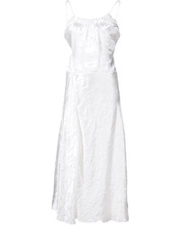 Белое шелковое платье-майка от Victoria Beckham