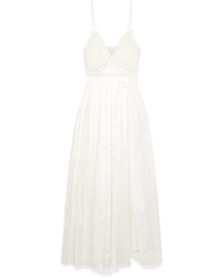 Белое шелковое платье-миди от 3.1 Phillip Lim