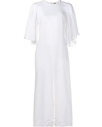 Белое шелковое платье-миди от ADAM by Adam Lippes