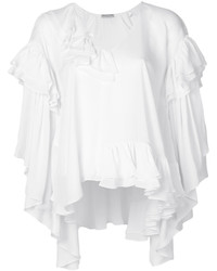 Белое шелковое платье прямого кроя от Emilio Pucci