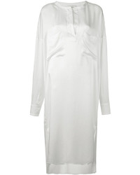 Белое шелковое платье прямого кроя от Faith Connexion