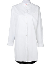 Белое шелковое платье-рубашка от Paul Smith