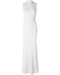 Белое шелковое платье от Alexander McQueen