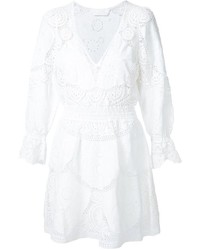 Белое шелковое платье от Chloé