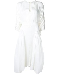 Белое шелковое платье от Maison Rabih Kayrouz